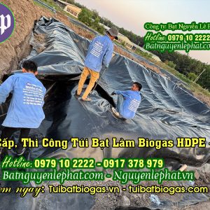 Thi công hầm Biogas HDPE