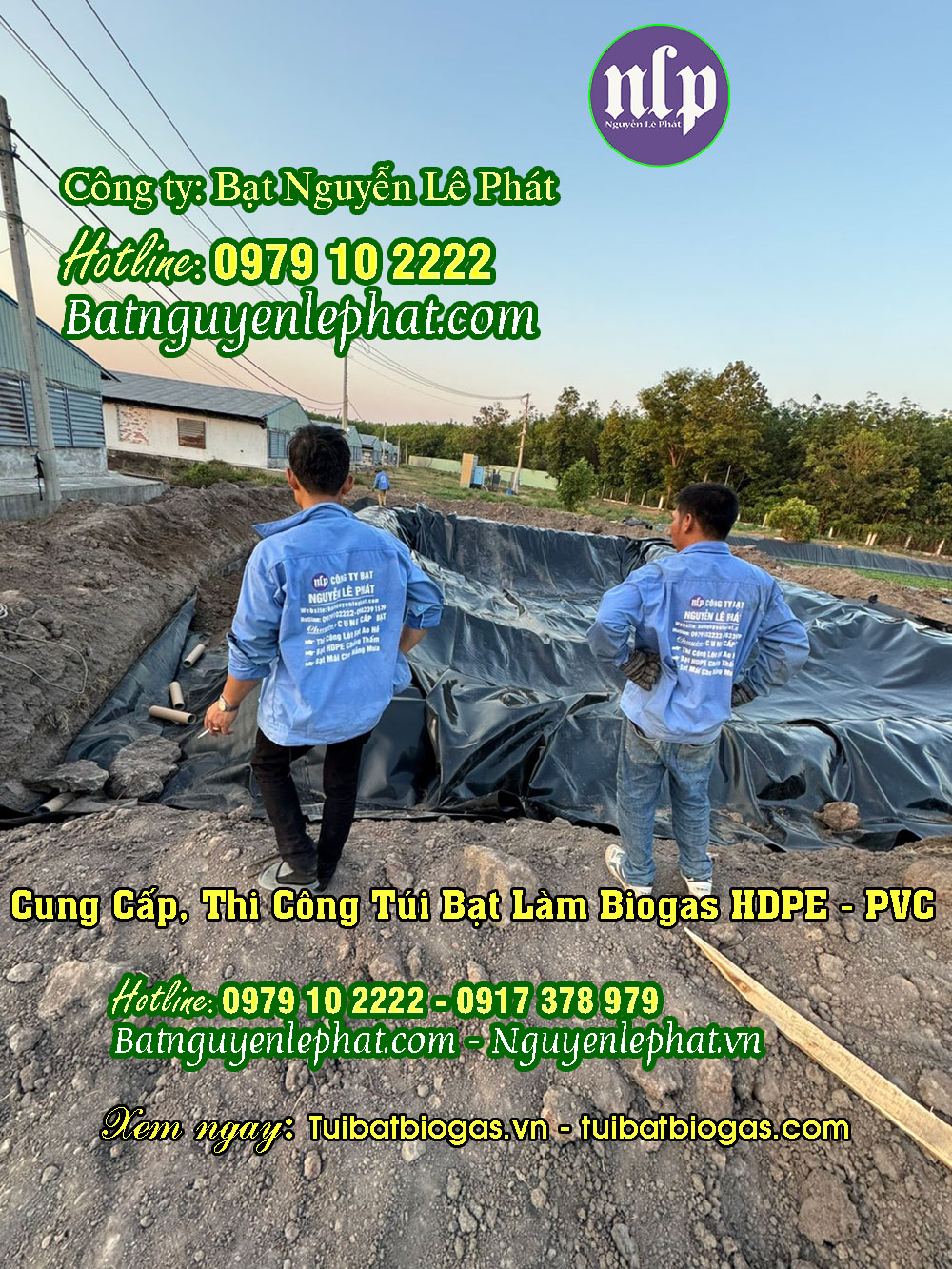 Thi Công Hầm Bạt Biogas HDPE tại Gia Lai