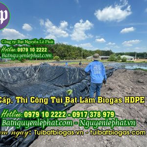 Thi công hầm Biogas HDPE