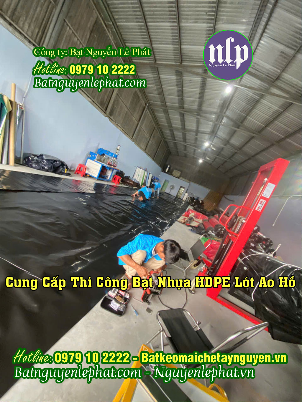 Màng bạt trải ao hồ chứa nước tưới cây tại Tây Nguyên