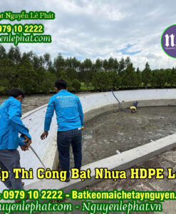 Thi công màng bạt lót ao hồ HDPE tai Kon Tum